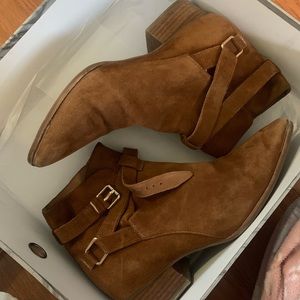 Jeffery Campbell cognac ankle boots
